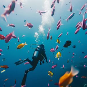 Buceo en aguas cristalinas